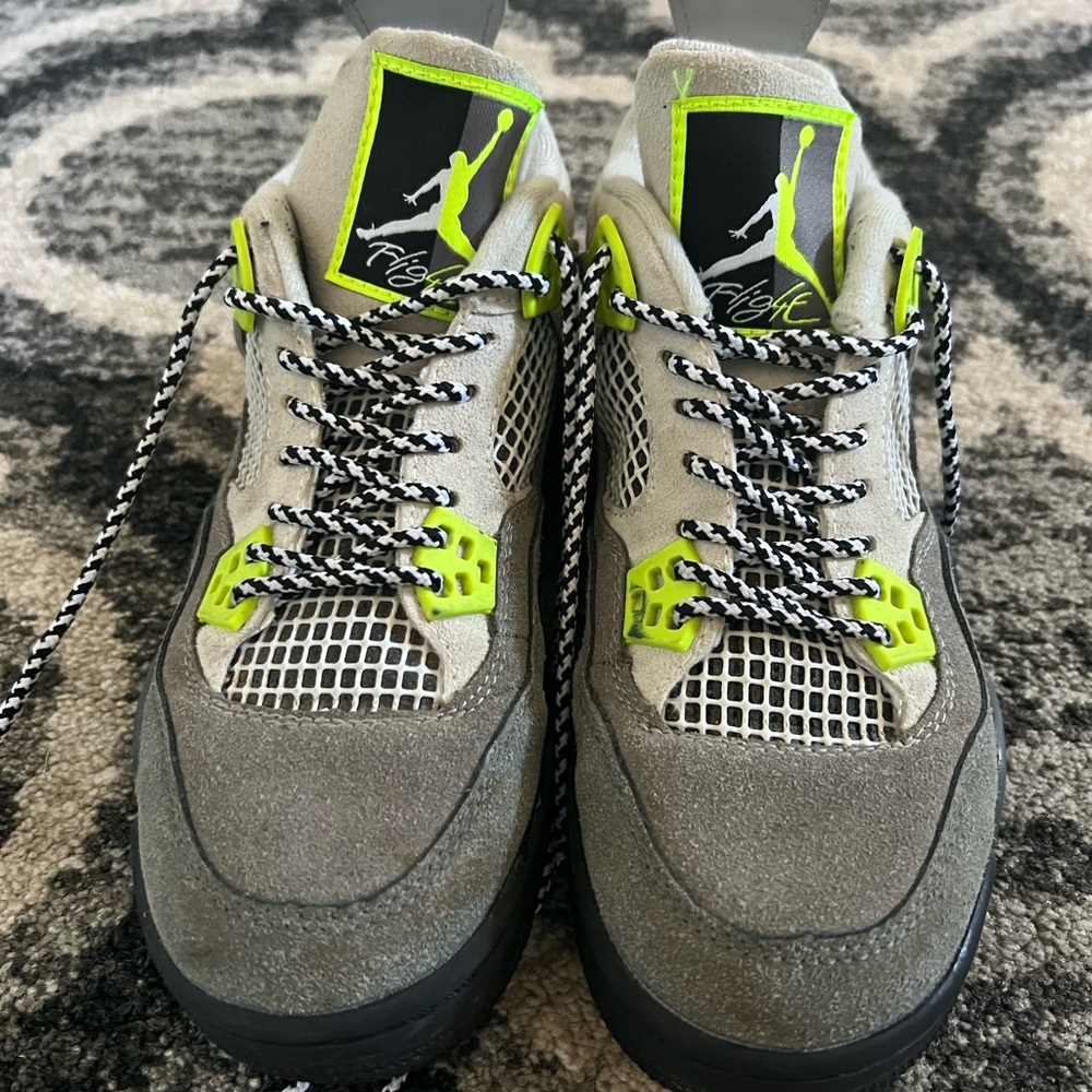 Jordan boys Gray and Green sneakers